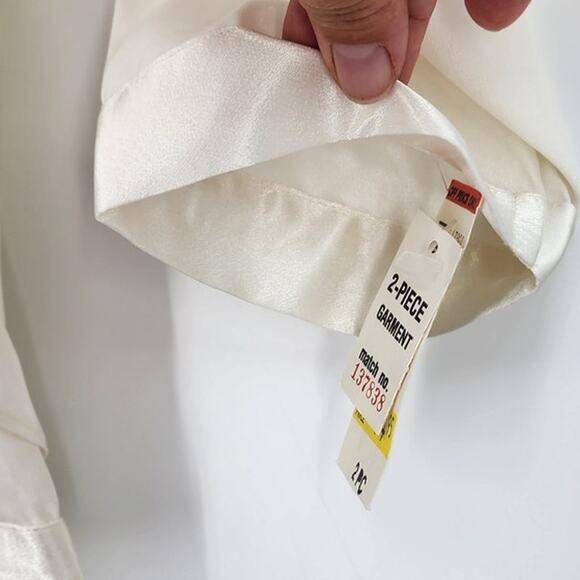NEW‎ Deadstock Vintage Gold Label Victoria Secret Set White Bridal Oversized XS - Picture 13 of 16